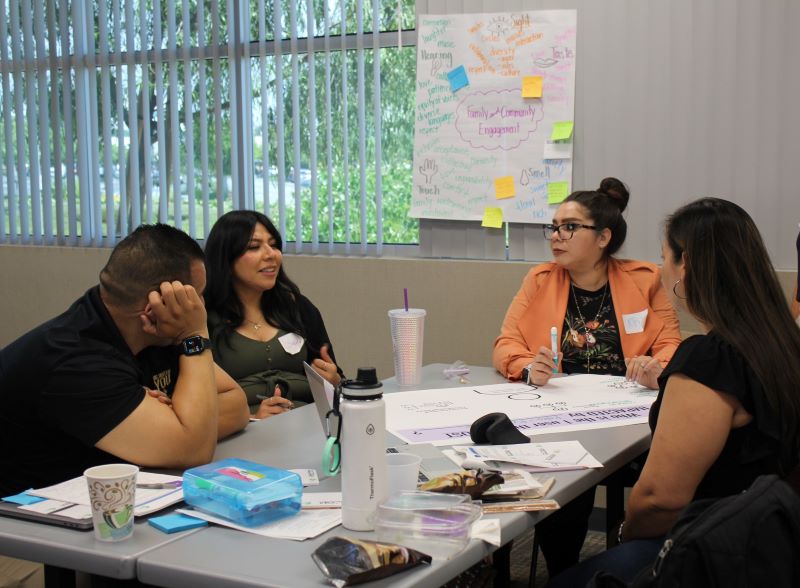 A team of four educational leaders from Gilbert High School in Anaheim work together to build equity at their school